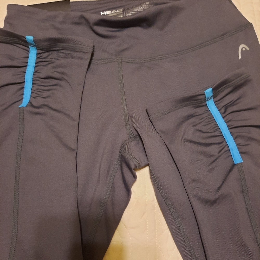 NWT HEAD capri leggings small. gray(B1-17) - Picture 3 of 6